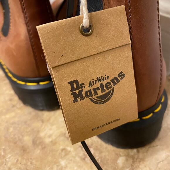 Dr. Martens Brown Ankle Boots with Black Sole - Picture 12 of 12